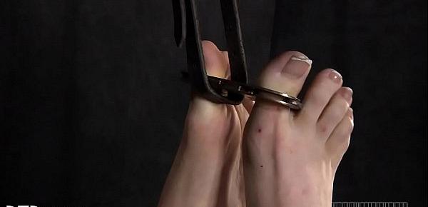  Restrained cutie is punished
